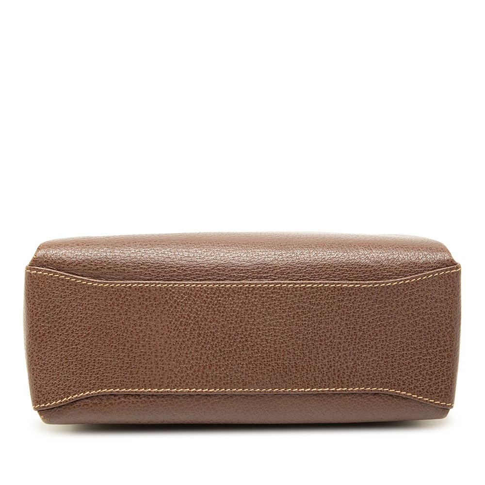 Pre-Loved Gucci Grained Calfskin Bamboo Satchel - Picture 3 of 7